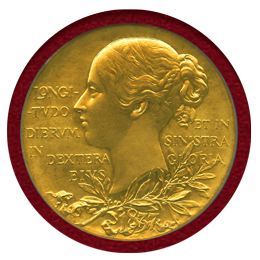 イギリス 1897年 ヴィクトリア女王 ダイアモンドジュビリー 金メダル MS65★