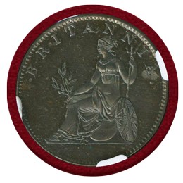 イオニア諸島(英領) 1819年 2レプタ 銅貨 プルーフ W.WYON PF64BN
