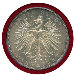 ドイツ フランクフルト 1862年 ターラー 銀貨 ドイツ連邦射撃祭 PCGS MS64