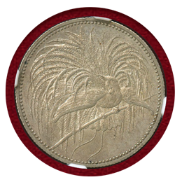 独領ニューギニア 1894A 1マルク 銀貨 極楽鳥 NGC MS62