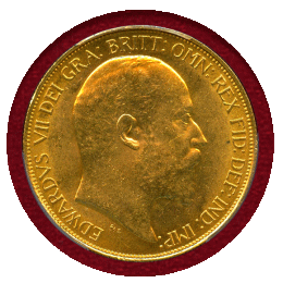 イギリス 1902年 5ポンド 金貨 エドワード7世 PCGS MS62