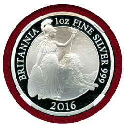 イギリス 2016年 ブリタニア銀貨 プルーフ 5枚セット NGC PF70UC 250STRUCK