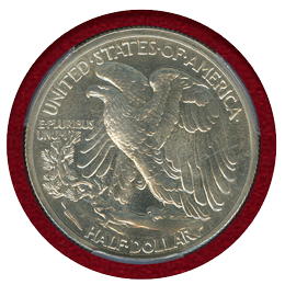アメリカ 1942年 50セント 銀貨 ウォーキングリバティ PCGS PR66