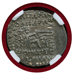 パルティア王国 AD78-120 ドラクマ 銀貨 パコルス NGC Ch MS
