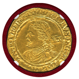 イギリス 1623-24年 ローレル 金貨 ジェームズ1世 NGC MS61