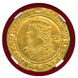 イギリス 1623-24年 ローレル 金貨 ジェームズ1世 NGC AU55