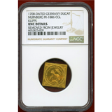 ドイツ (1700)CGL ラムダカット クリッペ金貨 リストライク NGC UNC DETAILS