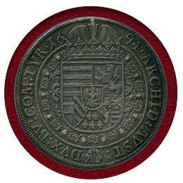 オーストリア 神聖ローマ帝国 1694IAK ターラー 銀貨 レオポルト1世 PCGS MS63