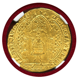フランス (1364-80) フランカピエ 金貨 シャルル5世 NGC MS63