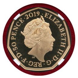 イギリス 2019年 50ペンス金貨 Wallace&Gromit30周年 PF70UC
