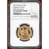 イギリス 2019年 50ペンス金貨 Wallace&Gromit30周年 PF70UC
