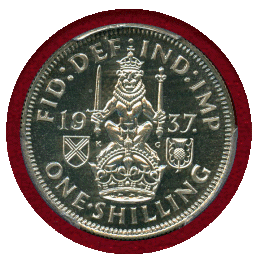 【SOLD】イギリス 1937年 シリング 銀貨 ジョージ6世 Scottish PR67