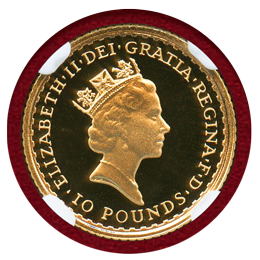 イギリス 1987年 ￡10 金貨 プルーフ ブリタニア NGC PF70UC