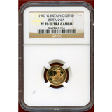 イギリス 1987年 ￡10 金貨 プルーフ ブリタニア NGC PF70UC