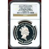 イギリス 2013 5ポンド 銀貨 エリザベス2世戴冠60年記念 NGC PF70UC