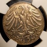 ドイツ ワイマール共和国 1925年 3マルク銀貨 試作貨 Karl Goetz作 NGC PF63