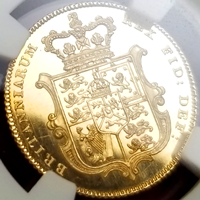 イギリス 1826年 1/2ソブリン 金貨 ジョージ4世 NGC PF63CAMEO