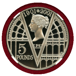 イギリス 2001年 5ポンド 銀貨 ヴィクトリア没後100年 NGC PF70UC