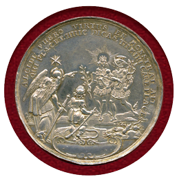 1631年 ドイツ ライプツィヒ 銀メダル ライプツィヒ条約記念 都市景観