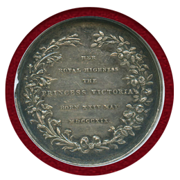 【SOLD】イギリス 1837年 銀メダル ヴィクトリア王女18歳記念 NGC AU55