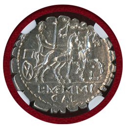 共和政ローマ 106BC デナリウス銀貨 ルキウス・メミウス NGC Ch AU 5/5,4/5