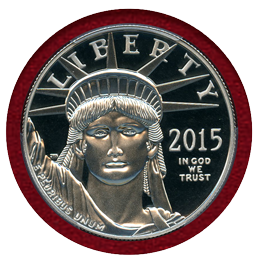 アメリカ 2015W 100ドル プラチナ貨 自由の女神 PCGS PR70DCAM FS
