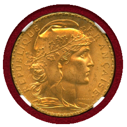 【SOLD】フランス 1913年 20フラン 金貨 マリアンヌ NGC MS66