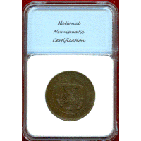 フランス 1853A 10サンチーム 銅貨 ナポレオン3世無冠 NNC AU58