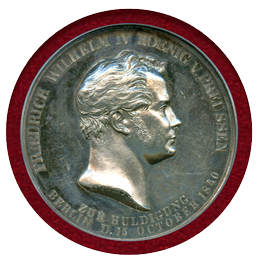 【SOLD】ドイツ プロイセン 1840年 銀メダル フリードリヒ・ヴィルヘルム4世戴冠 SP61
