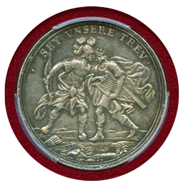 ドイツ ニュルンベルク ND(18世紀) 銀メダル ダビデとヨナタン PCGS AU58