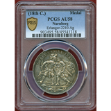 ドイツ ニュルンベルク ND(18世紀) 銀メダル ダビデとヨナタン PCGS AU58