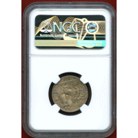 【SOLD】イタリア 1917R 1リラ 銀貨 エマヌエレ3世 クァドリガ NGC MS62
