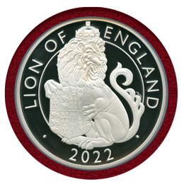 イギリス 2022年 £10 銀貨 テューダービースト ライオン PF70UC