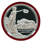 スイス 現代射撃祭 2013年 50フラン 銀貨 ルツェルン NGC PF69UC