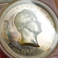【SOLD】ドイツ プロイセン 1840年 銀メダル フリードリヒ・ヴィルヘルム4世戴冠 SP61