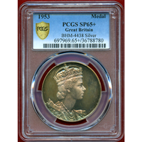 【SOLD】イギリス 1953年 銀メダル エリザベス2世戴冠記念 PCGS SP65+