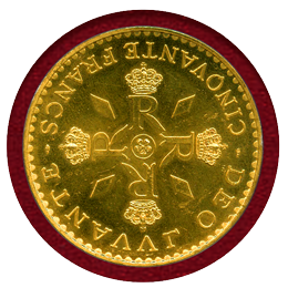 【SOLD】モナコ 1974年 50フラン 金貨 試鋳貨 レーニエ3世 治世25周年記念 SP66