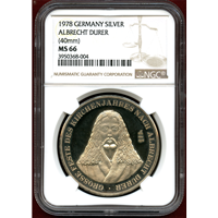 ドイツ 1978年 アルブレヒト・デューラー没後450周年記念銀メダル NGC MS66