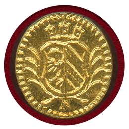 ドイツ ニュルンベルク ND(1700) 1/16 ラムダカット 金貨 神の子羊 MS67