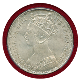 イギリス 1886年 銀貨 ヴィクトリア女王 フローリン(2S) PCGS MS64