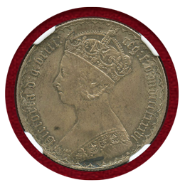 イギリス 1886年 銀貨 ヴィクトリア女王 フローリン(2S) NGC MS61