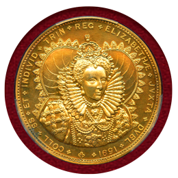 アイルランド (1591) 金メダル エリザベス1世 トリニティカレッジ PCGS SP65
