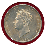 イギリス 1826年 1/2クラウン 銀貨 ジョージ4世 NGC MS62