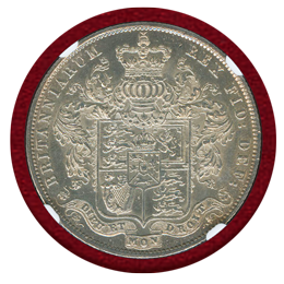 イギリス 1826年 1/2クラウン 銀貨 ジョージ4世 NGC MS62