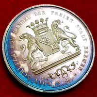 【SOLD】ドイツ ブレーメン 1864年 銀メダル 新証券取引所
