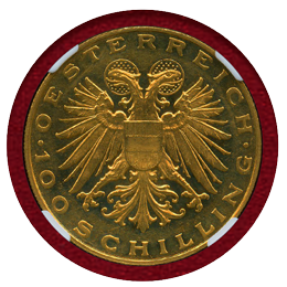 オーストリア 1936年 100シリング 金貨 マドンナ NGC PL61