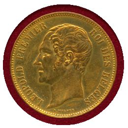 ベルギー 1853年 100フラン 金貨 ブラバント公ご成婚記念 Cleaned