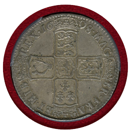 イギリス 1698年 1/2クラウン 銀貨 ウィリアム3世 PCGS XF45