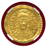 東ローマ帝国 AD450-457年 ソリダス金貨 マルキアヌス NGC Ch MS