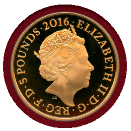 【SOLD】イギリス 2016年 ￡5 金貨 エリザベス2世 90歳記念 PCGS PR69DCAM